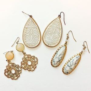 Bundle of Earrings with Intricate Designs
